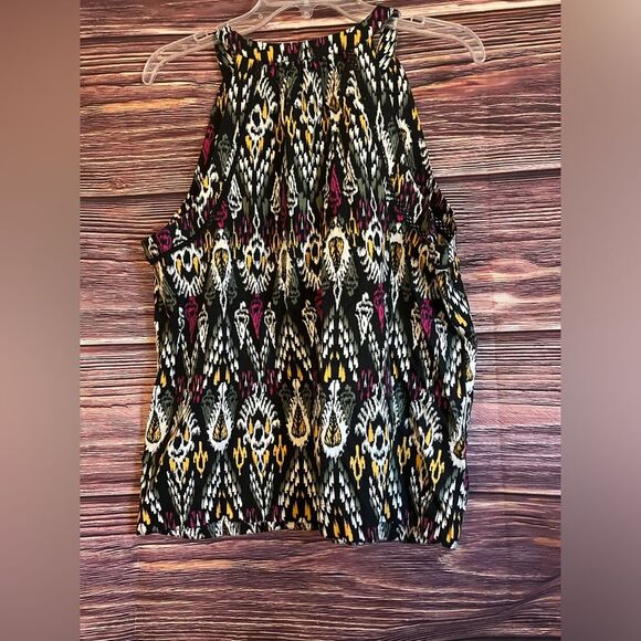 Loft Multicolored Sleeveless Shirt. Size Large. - Picture 8 of 9